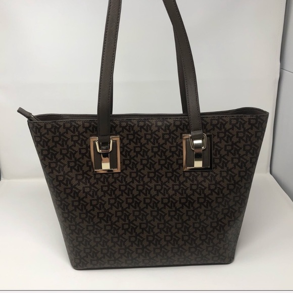 DKNY Town and Country Hardware Logo Tote - Picture 6 of 6
